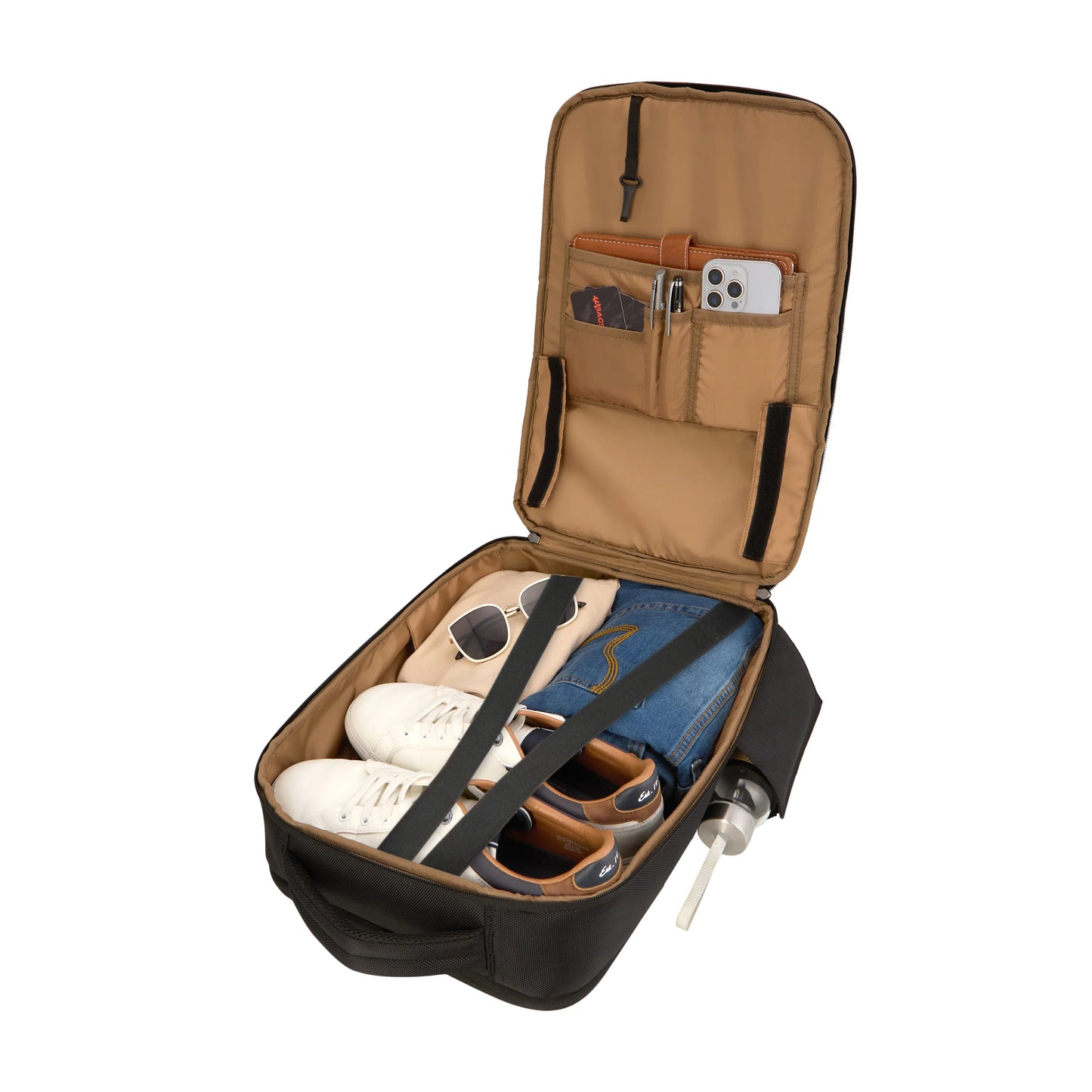 Rise Backpack – Water-Resistant Laptop Bag Black Navy