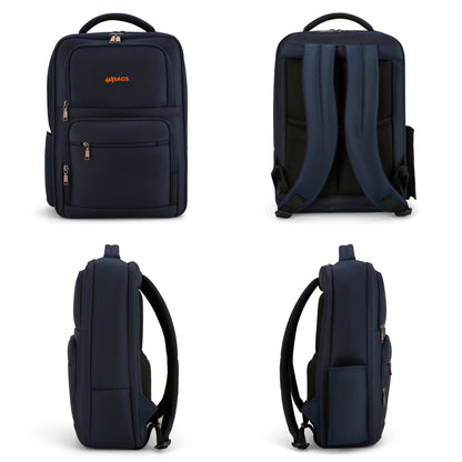 Rise Backpack – Water-Resistant Laptop Bag Black Navy