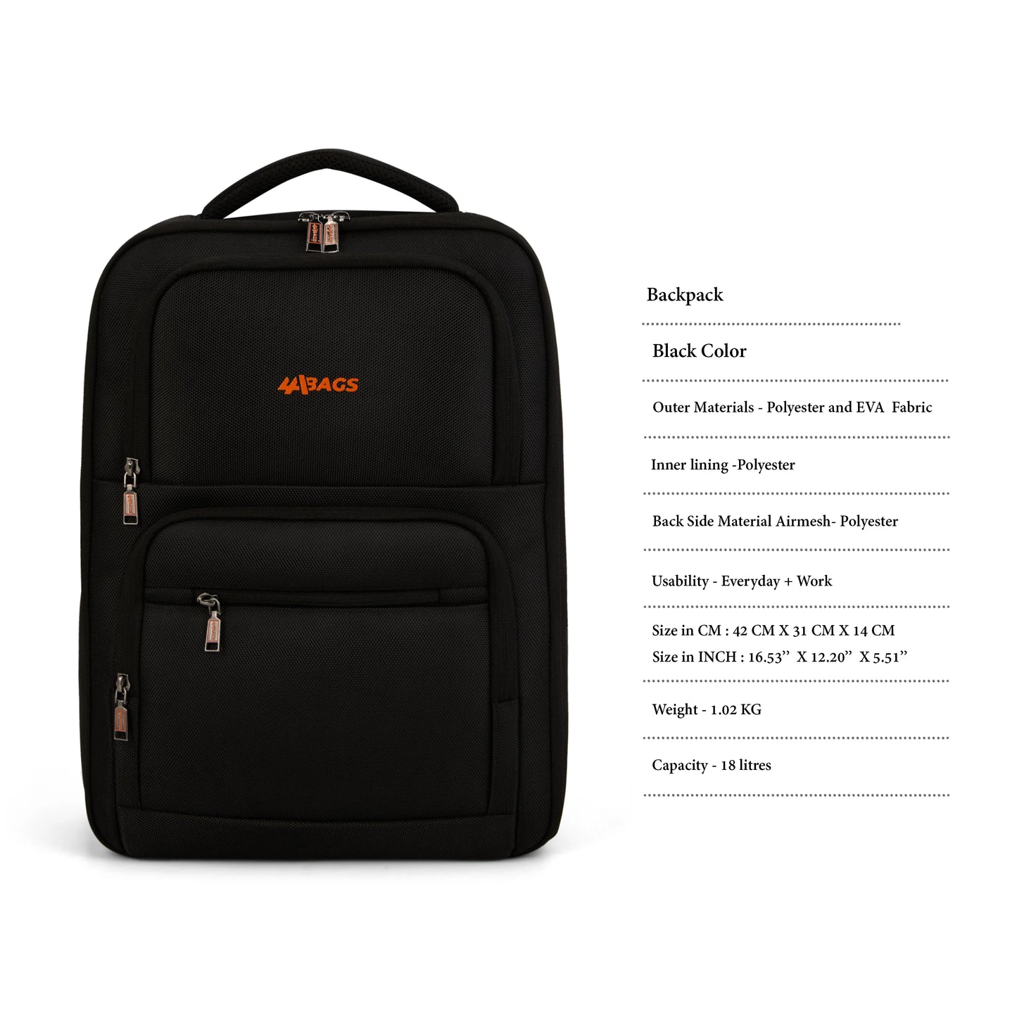 Rise Backpack – Water-Resistant Laptop Bag Black Navy